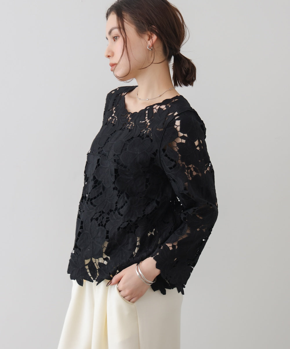 【WEB限定】ケミカルレースブラウス