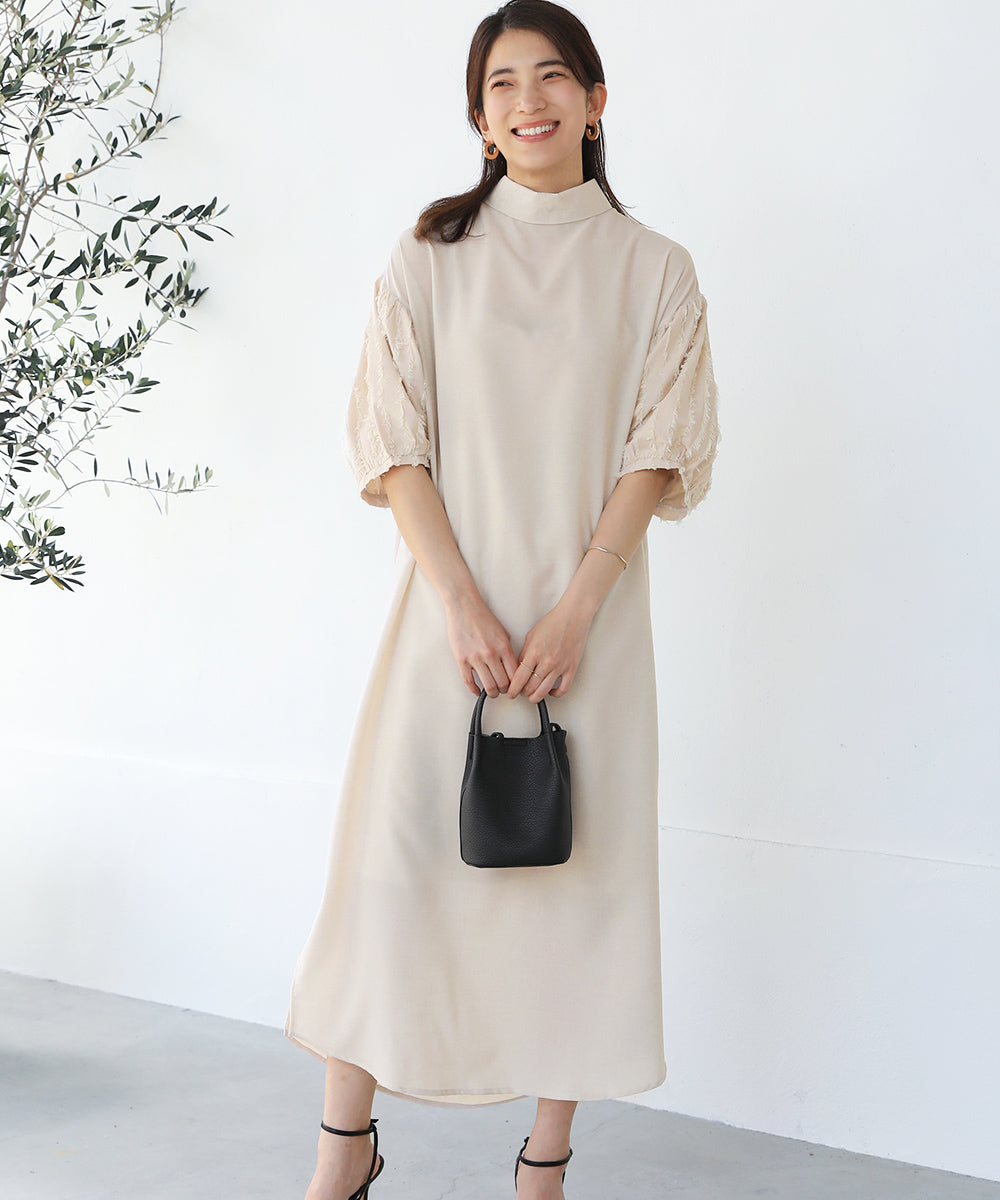 BouJeloud ロールネックロングワンピース