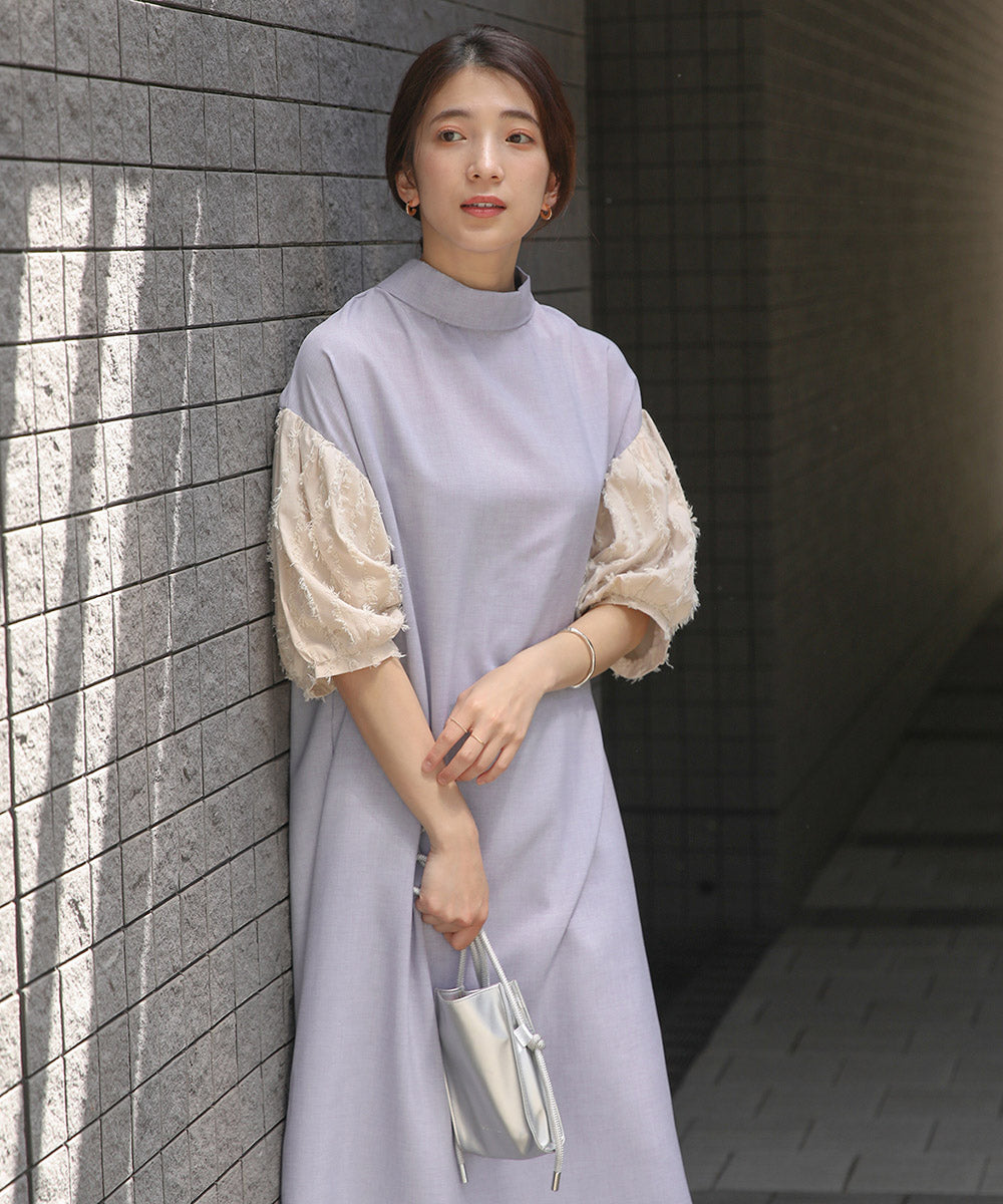 BouJeloud ロールネックロングワンピース