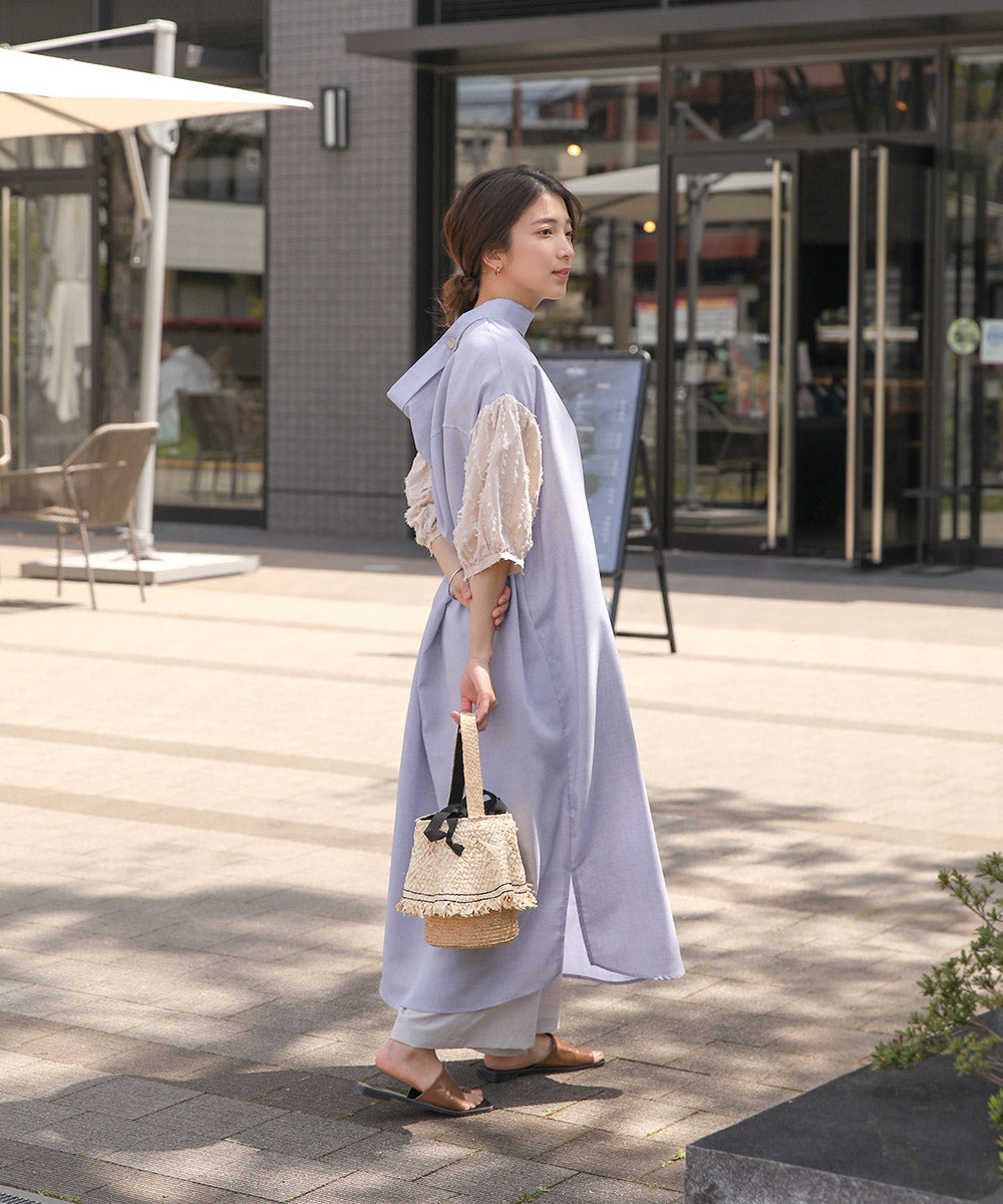 BouJeloud ロールネックロングワンピース