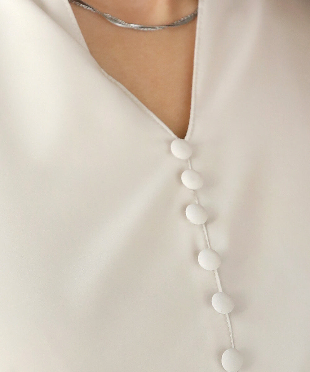 BouJeloud シルキーストレッチカフタンシャツワンピース