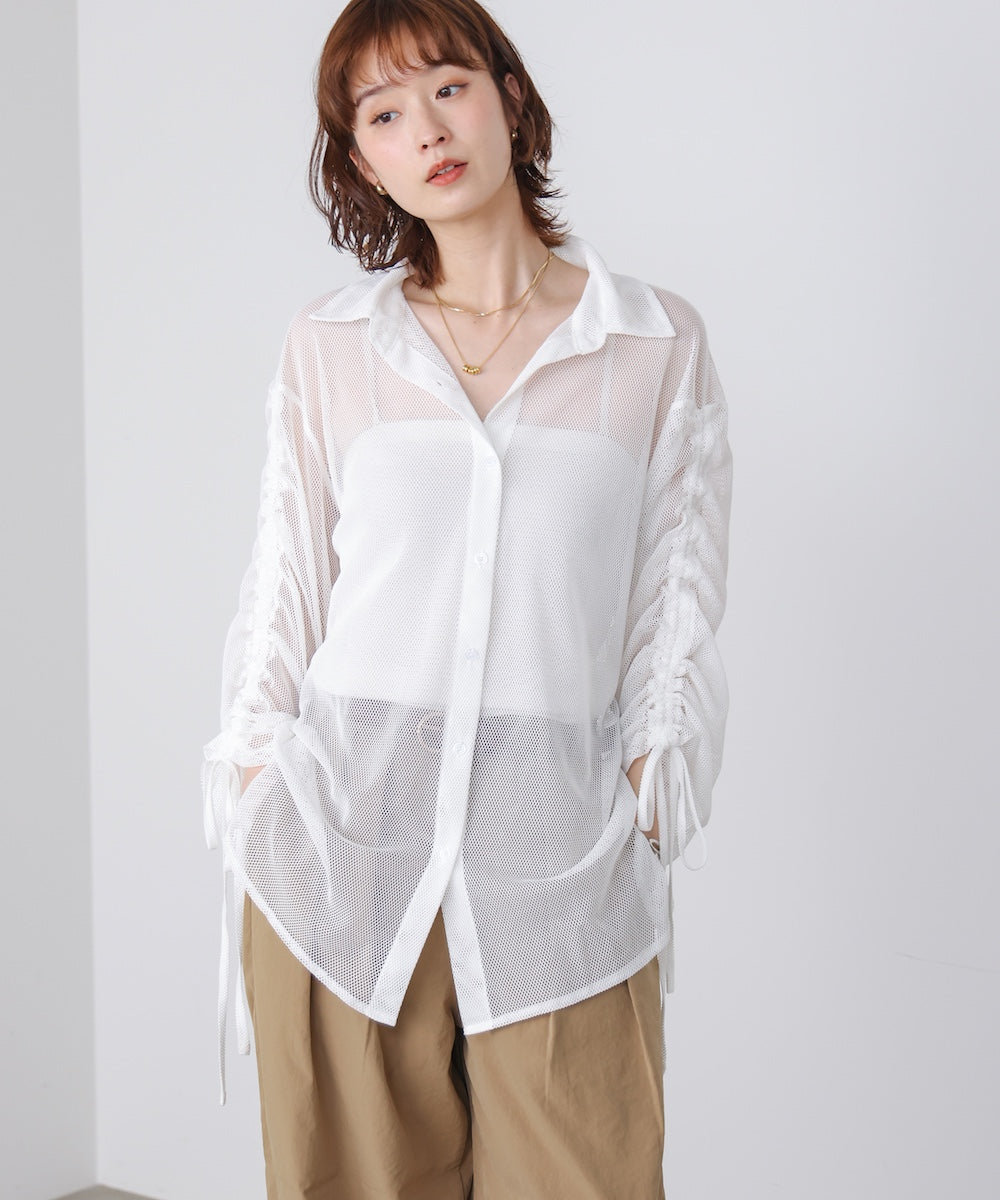 メッシュシャツチュニック