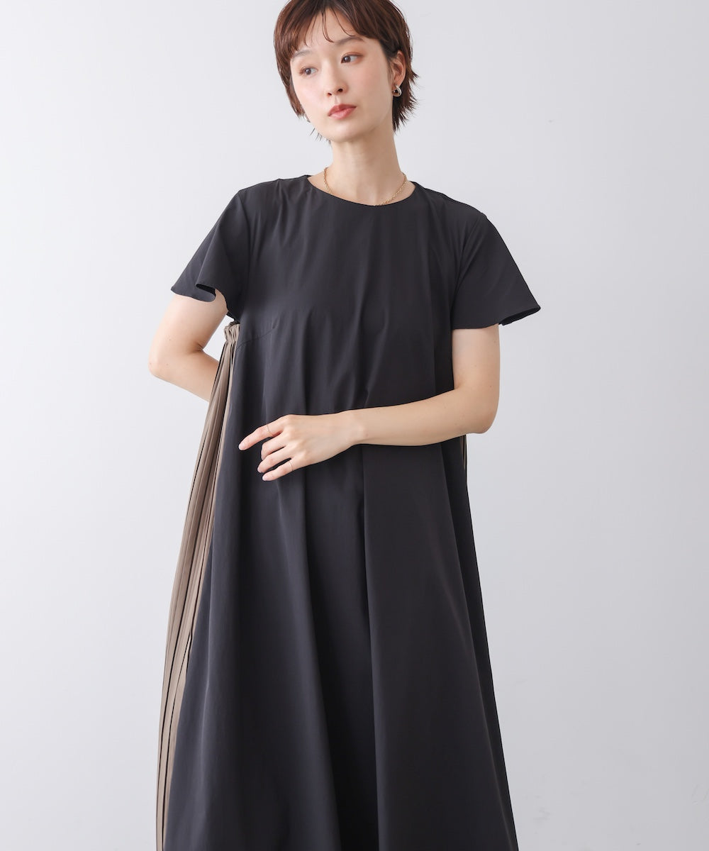 【接触冷感】脇プリーツワンピース