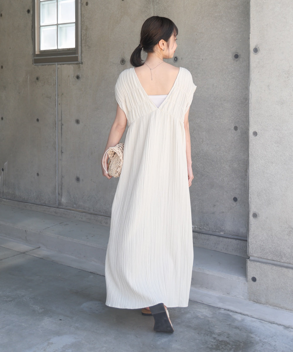 2WAY深Vリボンワンピース