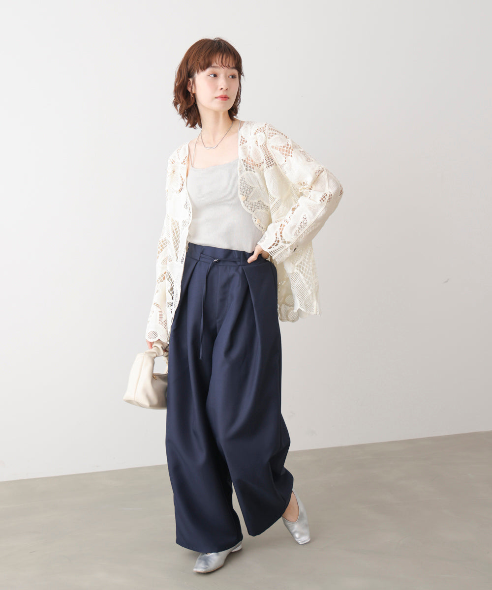 デザインレースカーディガン