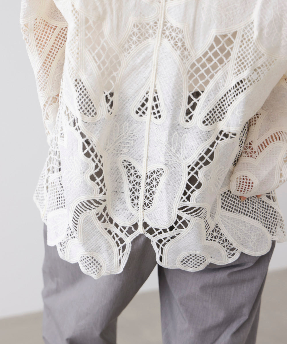 デザインレースカーディガン