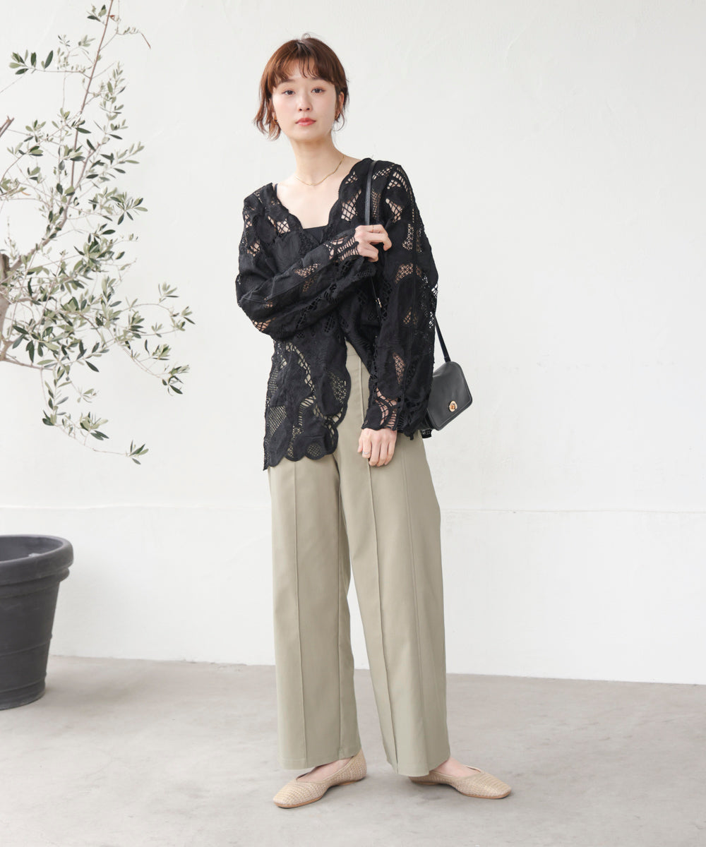 デザインレースカーディガン