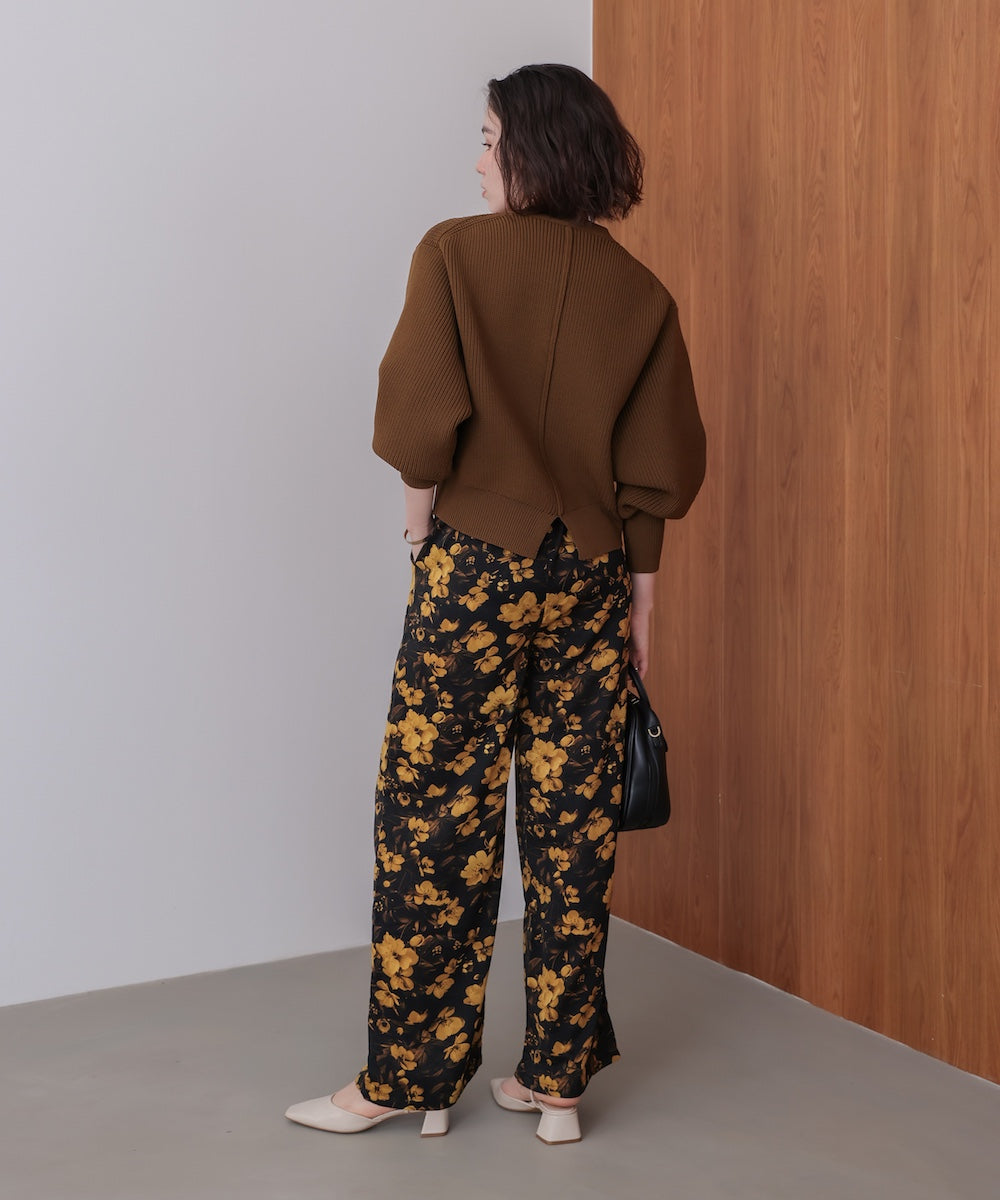 【WEB限定】ビッグ釦柄切替カーディガン