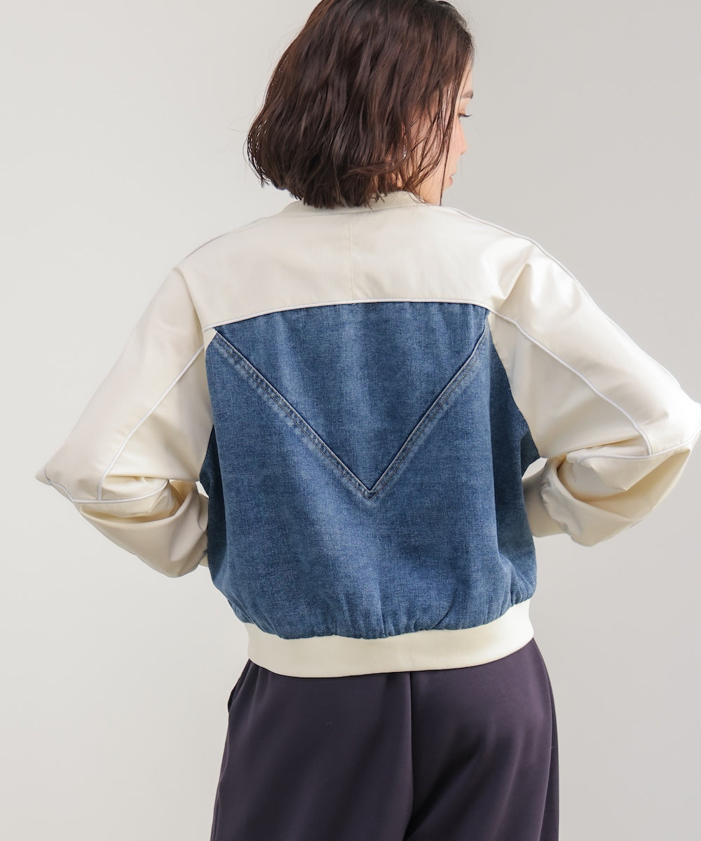 ナイロンデニムドッキングブルゾン