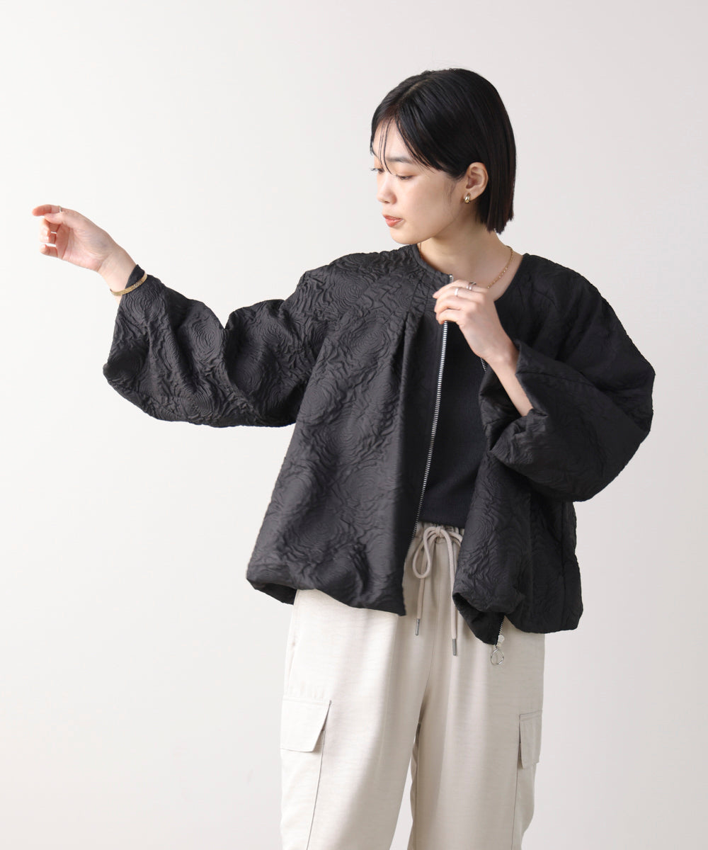 ふくれジャガードブルゾン