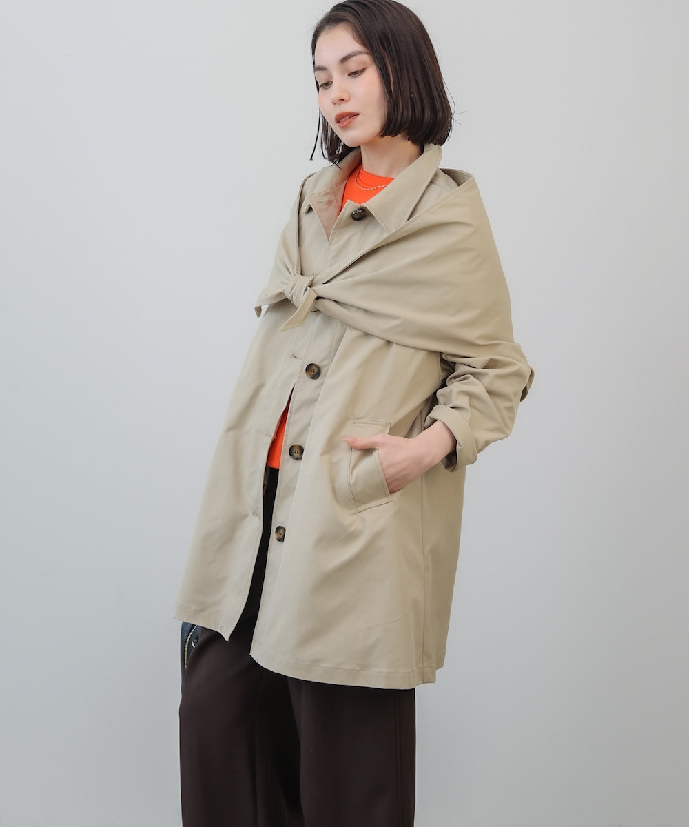 【WEB限定】スカーフ付スプリングコート