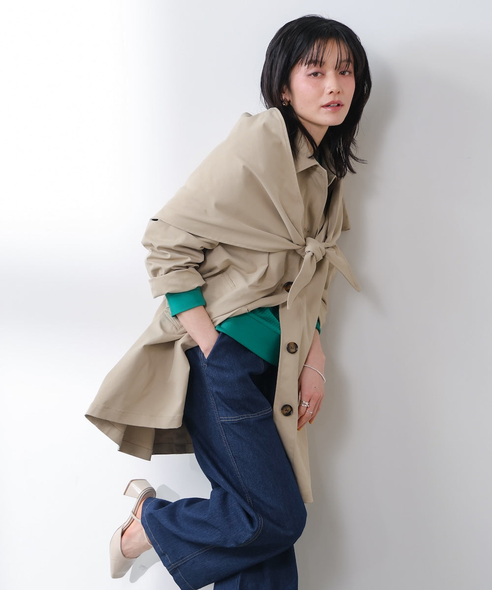 【WEB限定】スカーフ付スプリングコート