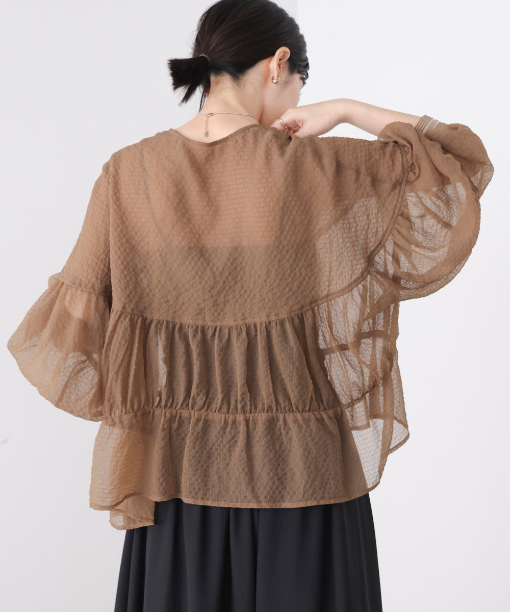 シアーギャザーZipブルゾン