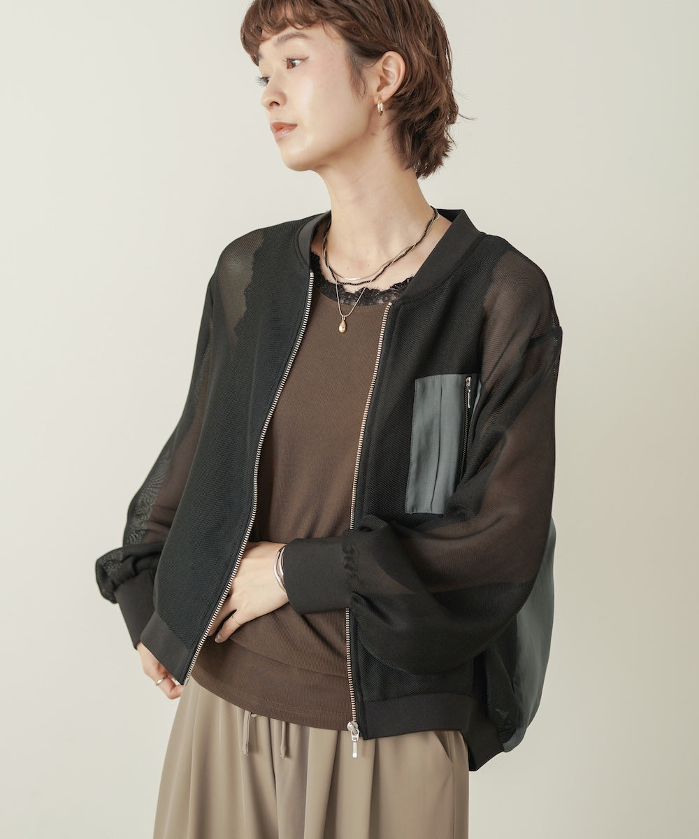 メッシュブルゾン