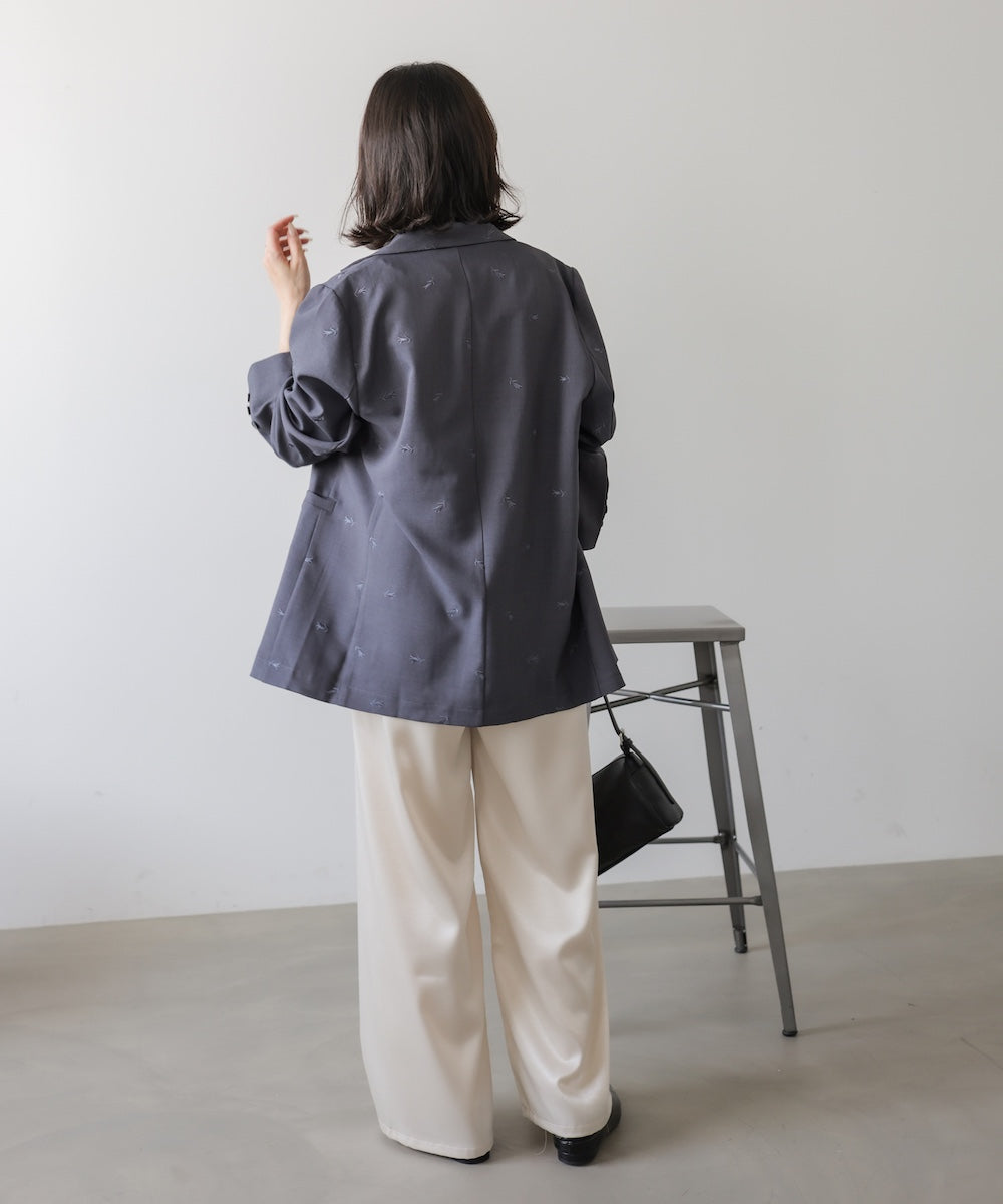 【セットアップ対応】刺繍シャツジャケット