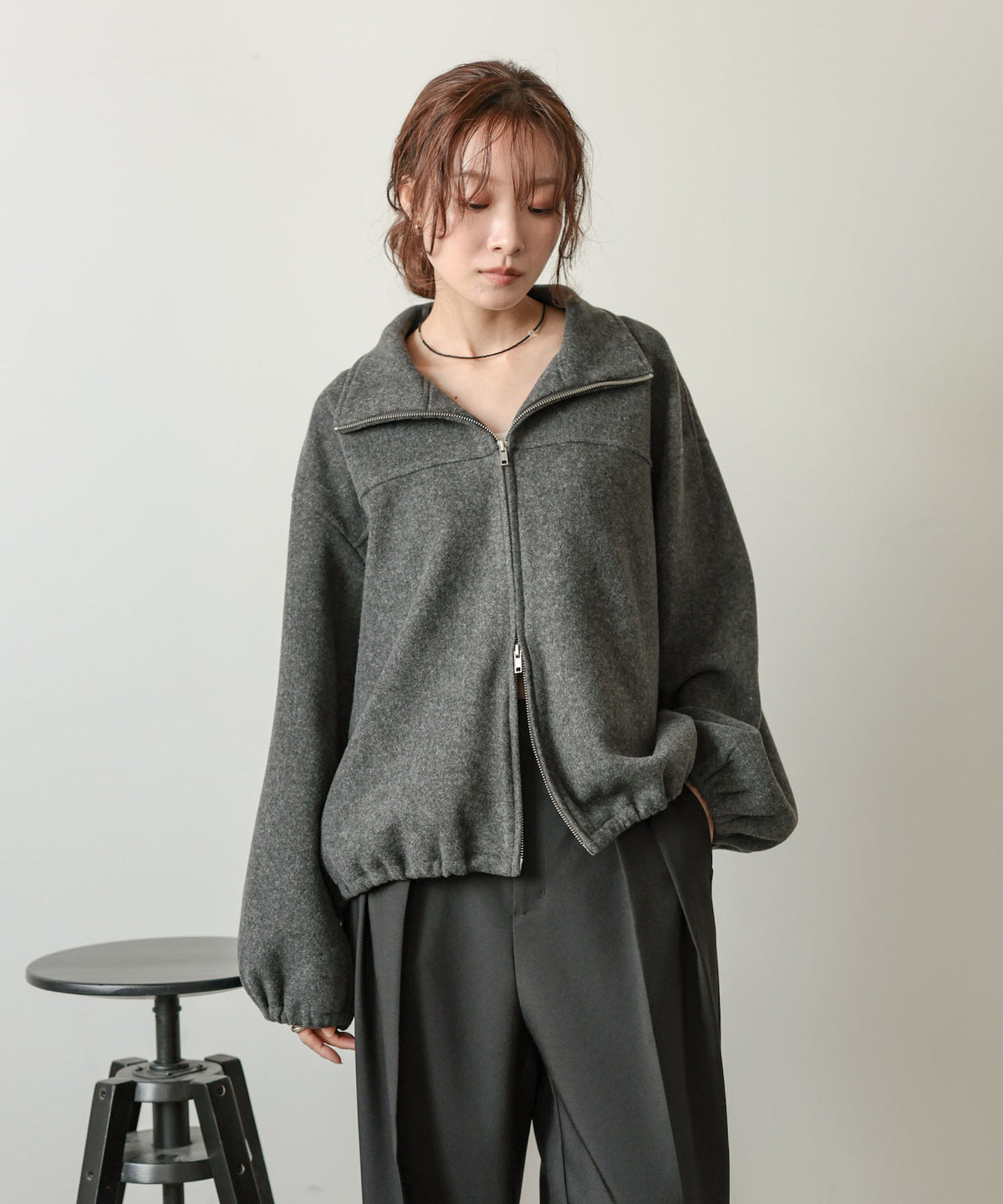 Wジップフリースブルゾン