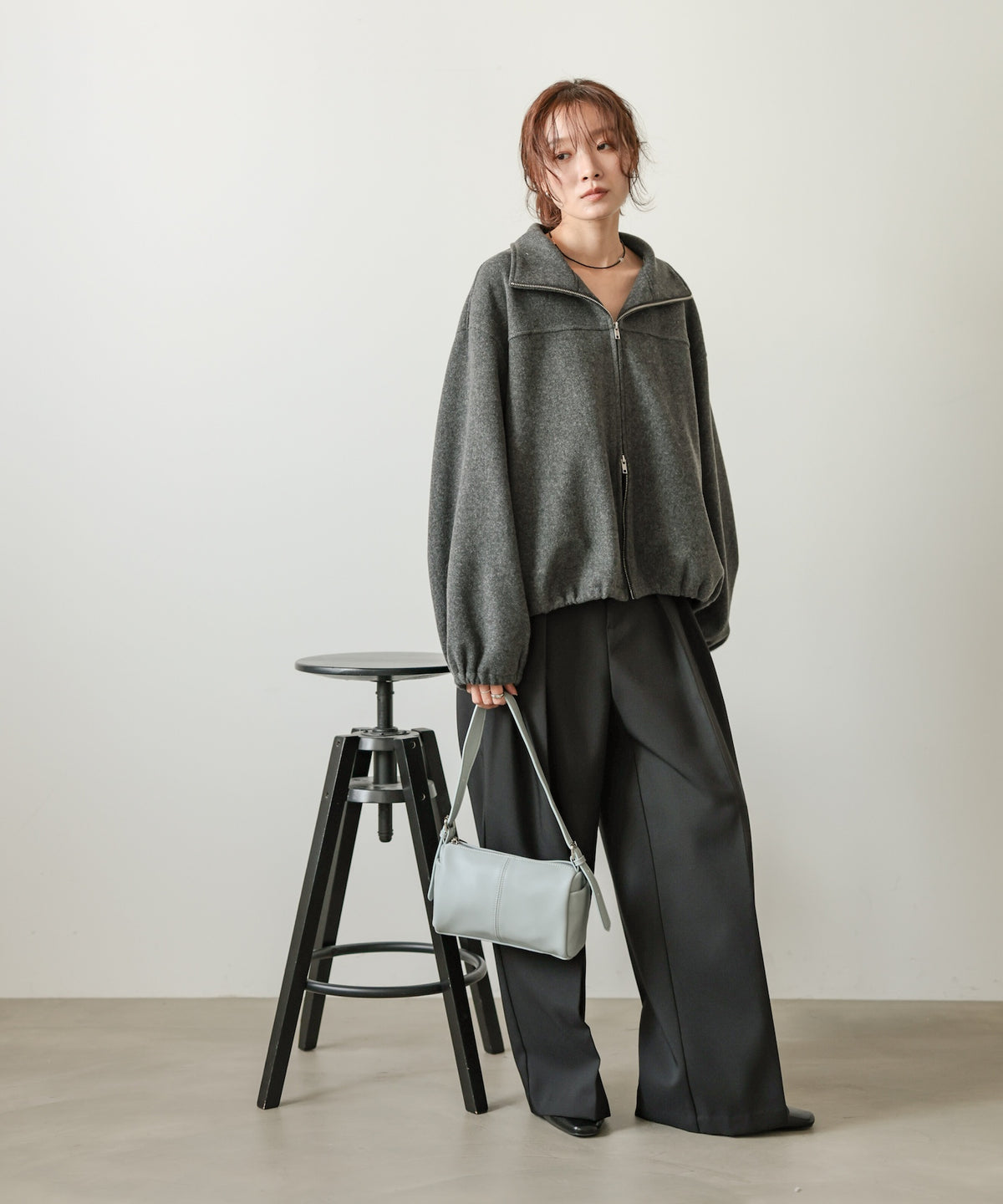 Wジップフリースブルゾン