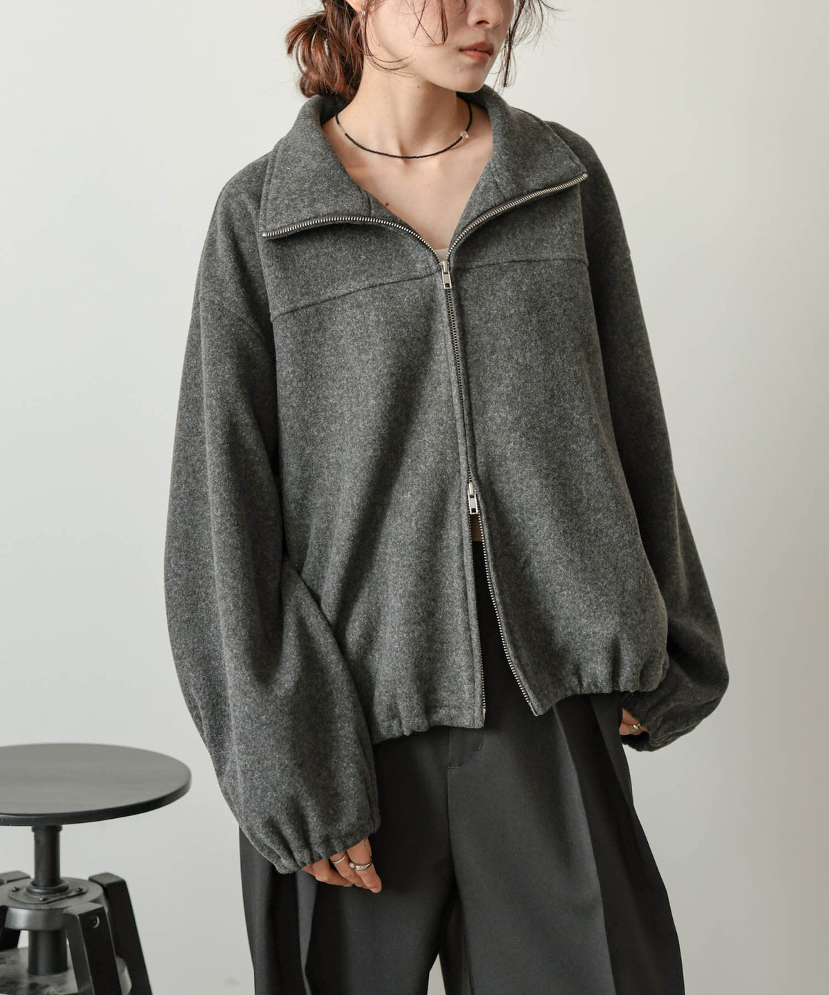 Wジップフリースブルゾン