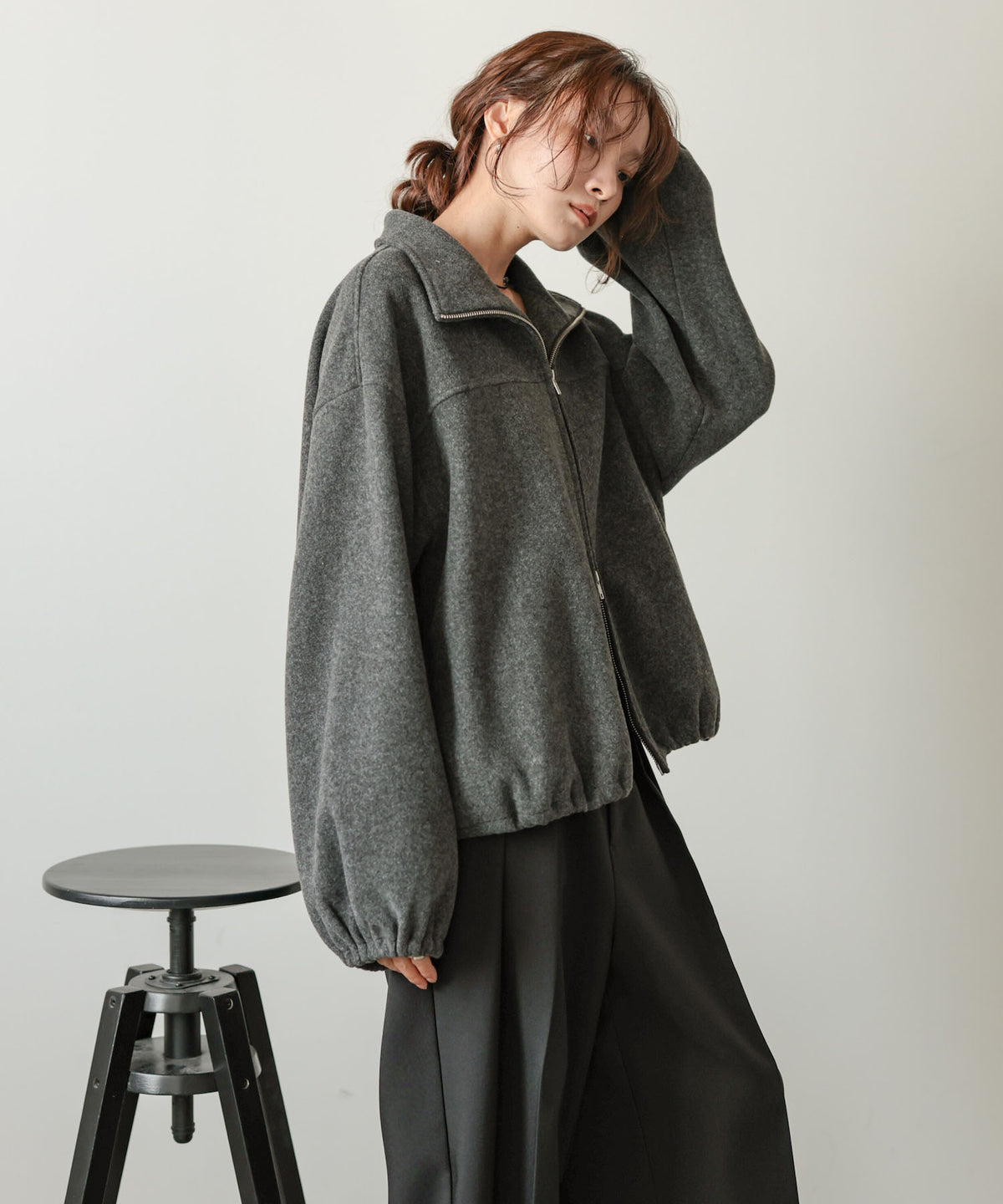 Wジップフリースブルゾン