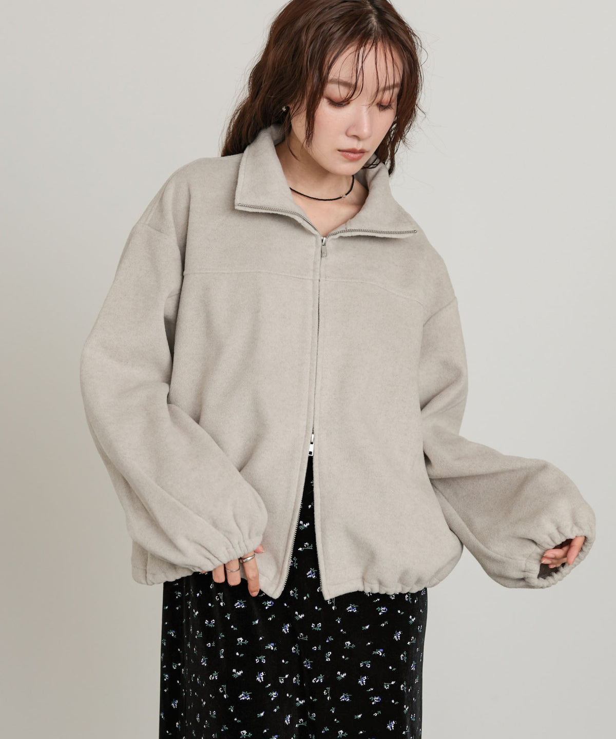 Wジップフリースブルゾン