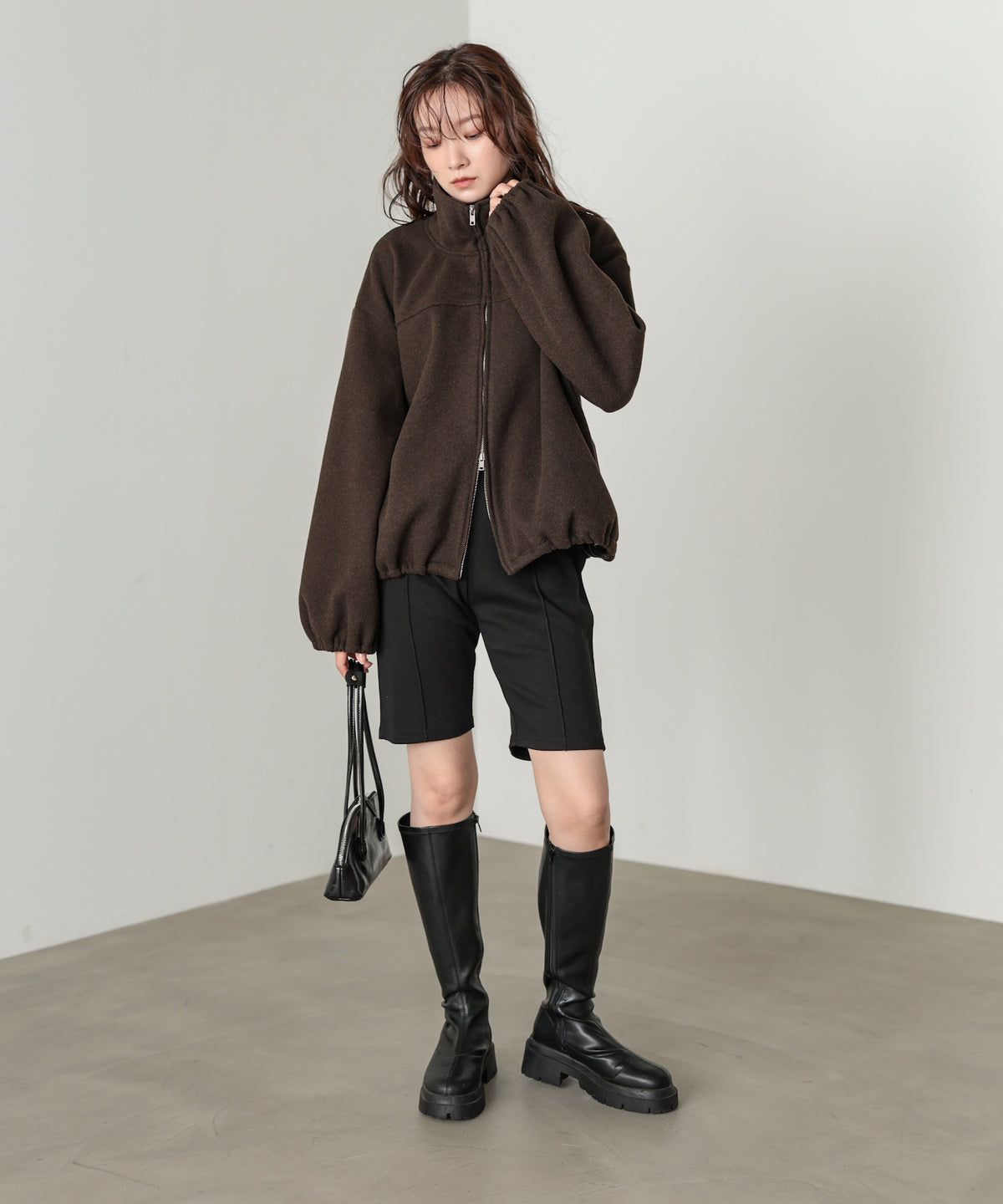 Wジップフリースブルゾン