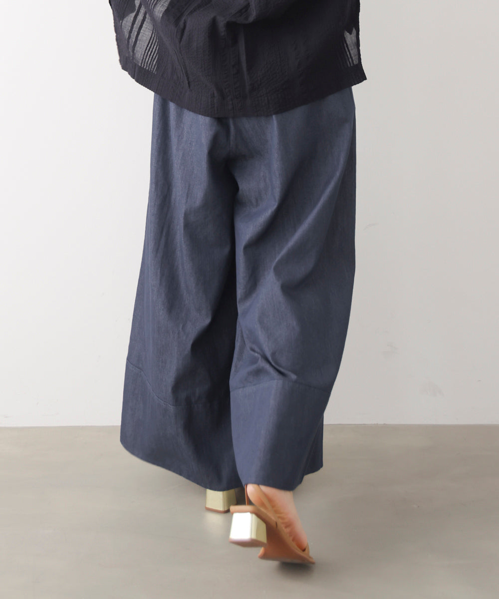裾切替ワイドパンツ