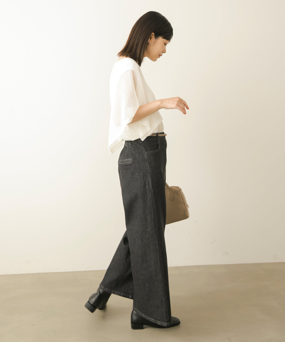 フロントZIPデニムパンツ
