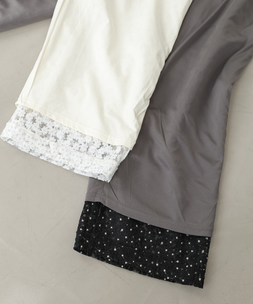 刺繍フラワーパンツ