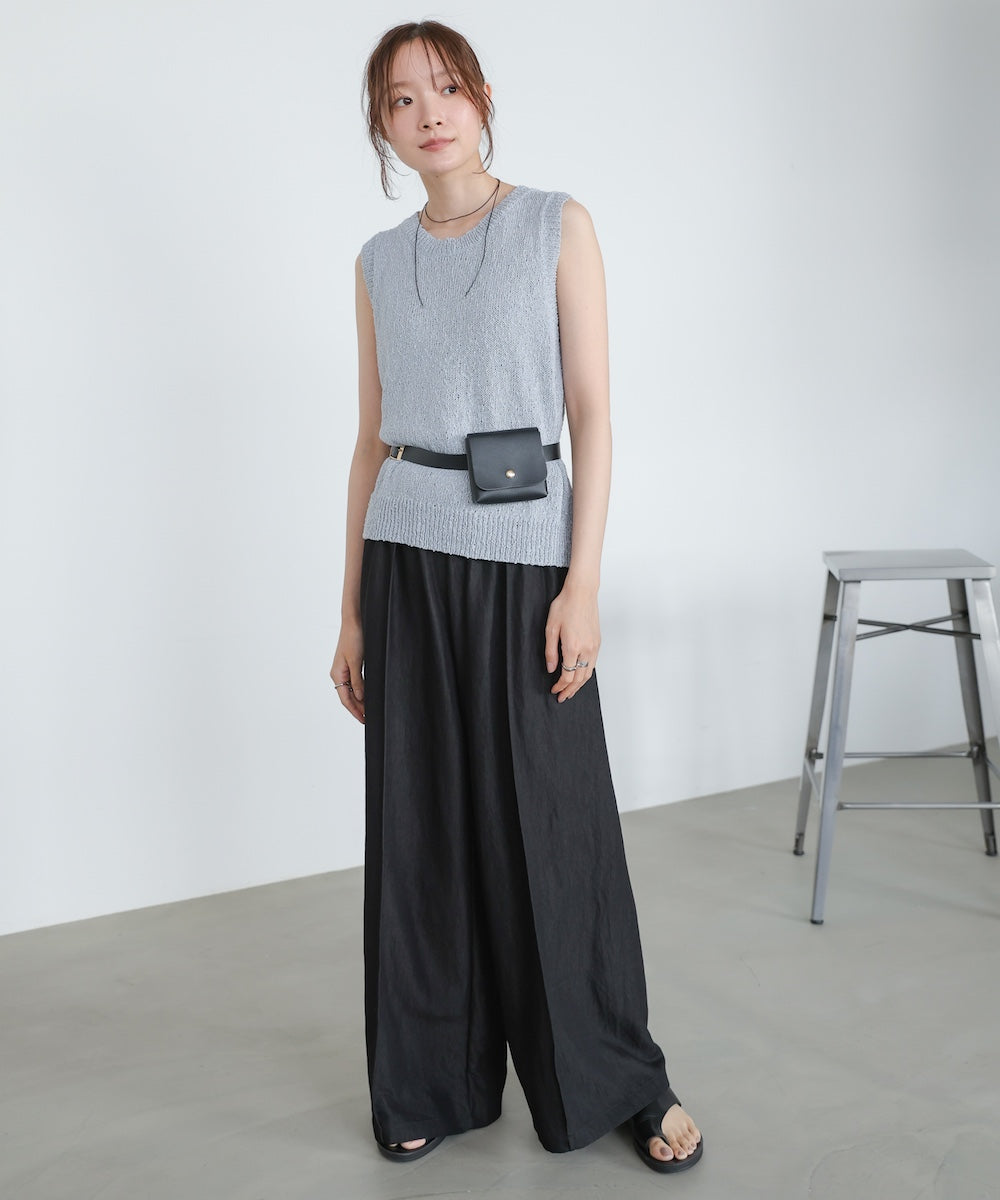 デニムライクワイドパンツ