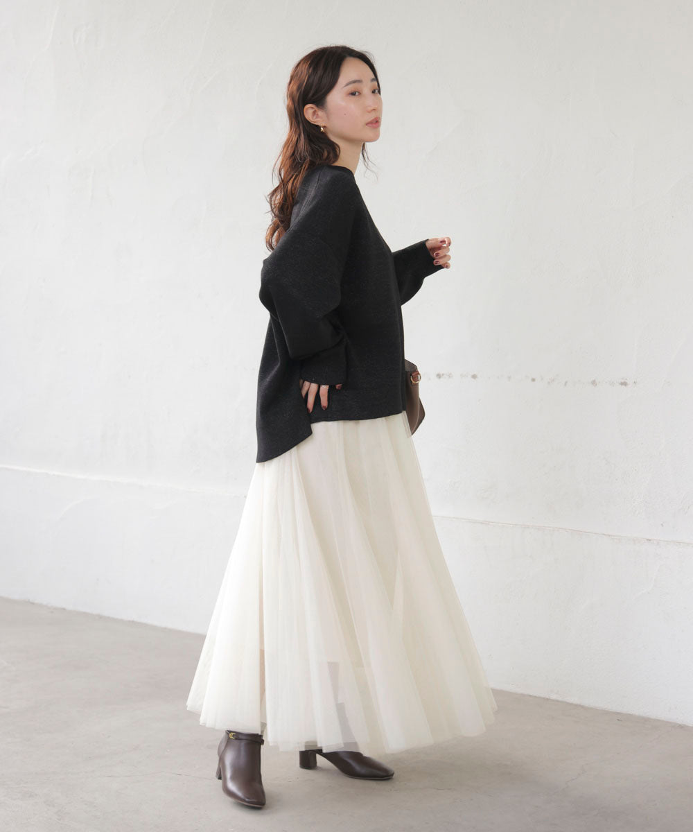 チュールフレアスカート