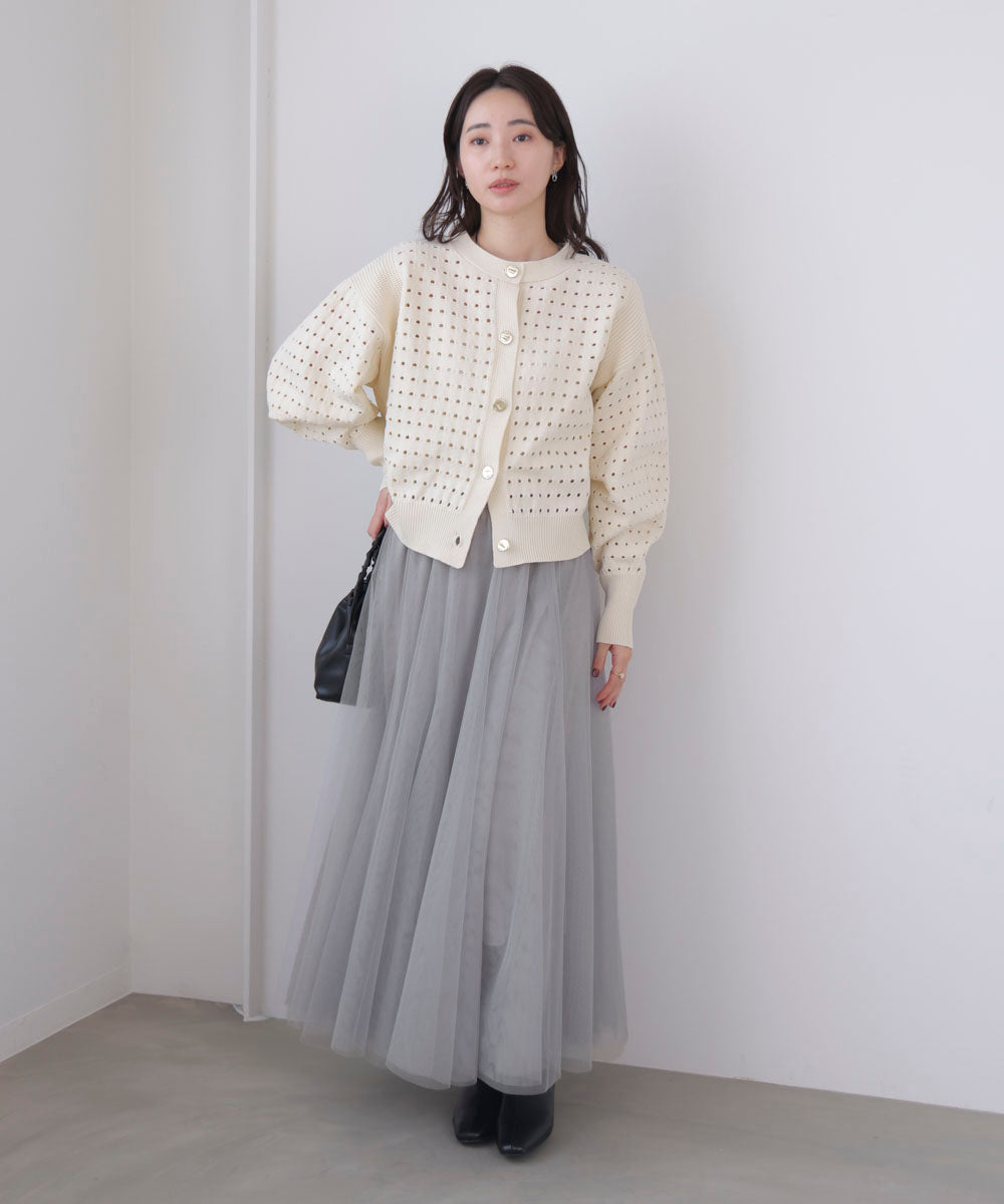 チュールフレアスカート