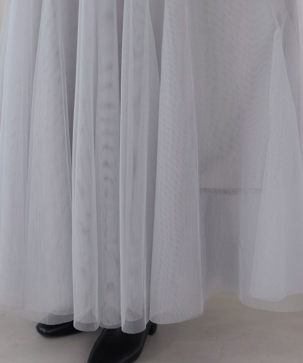 チュールフレアスカート