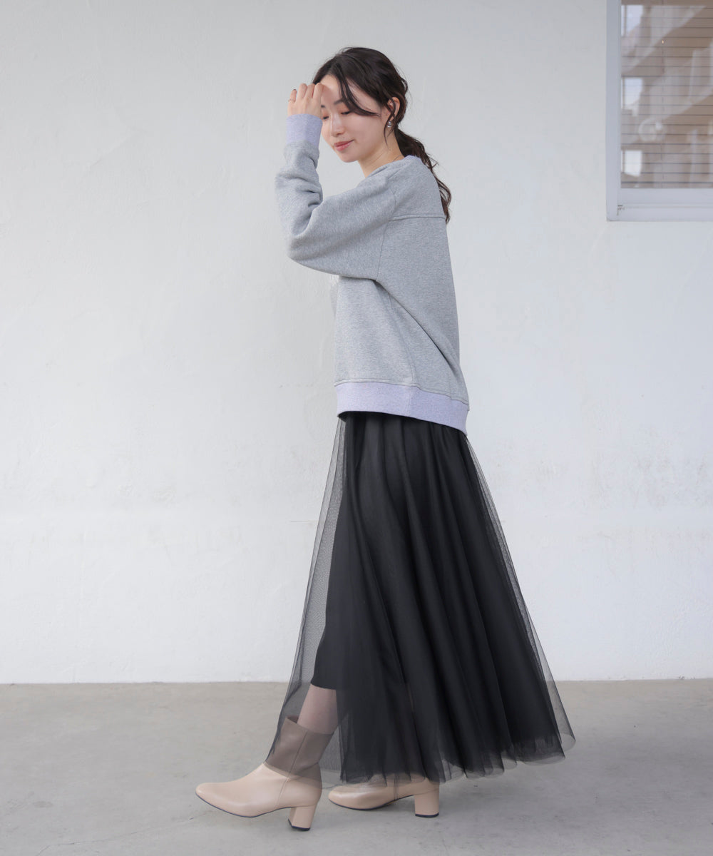 チュールフレアスカート