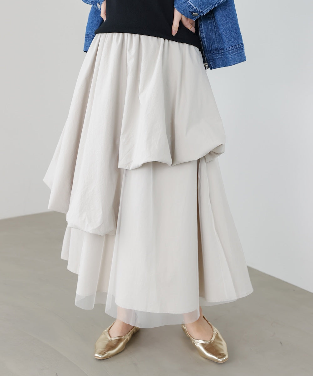 アシメレイヤードスカート