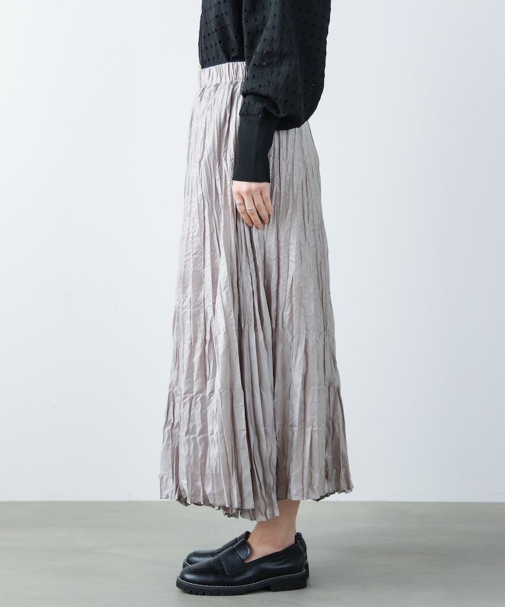 ワッシャーマットサテンスカート