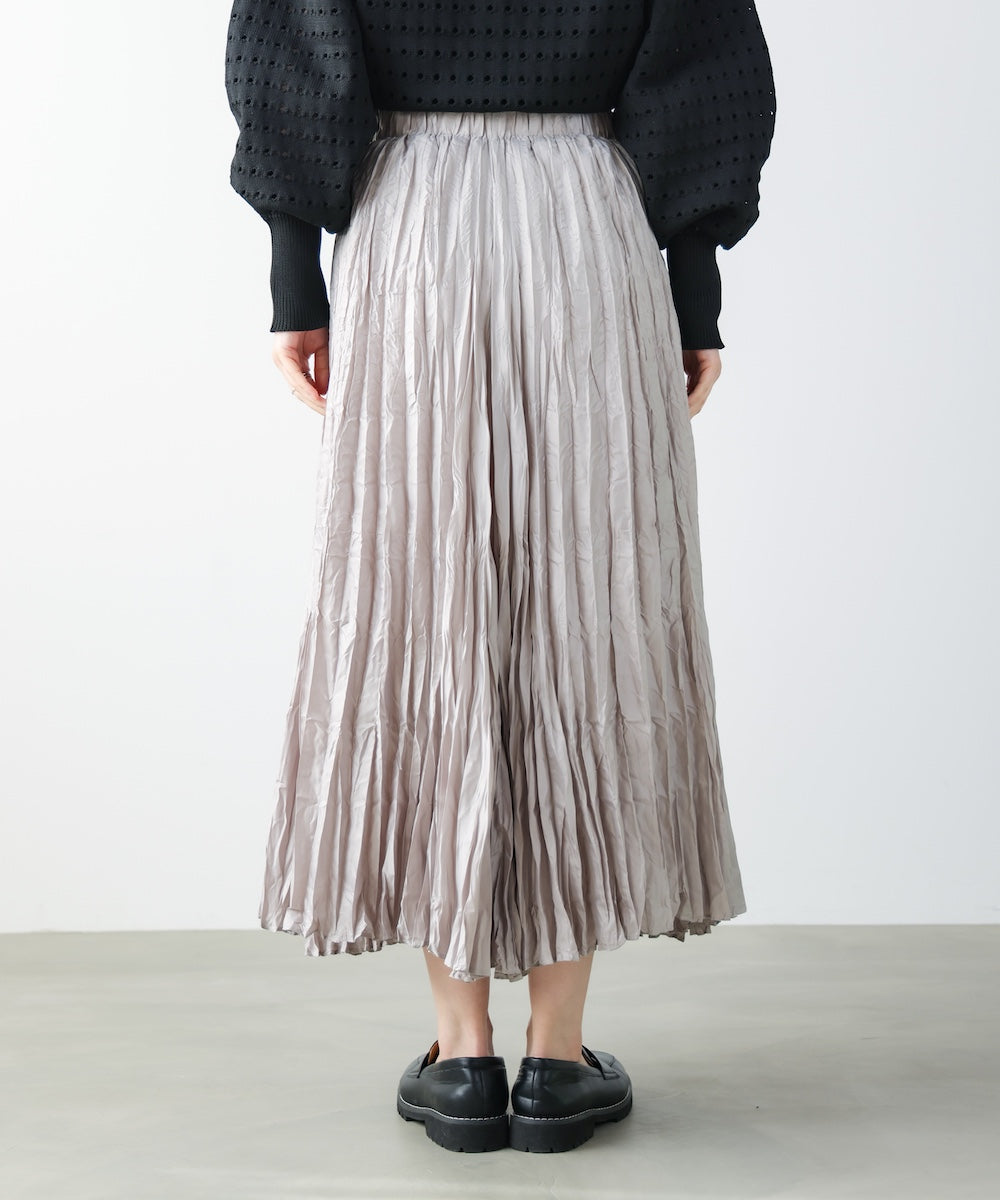 ワッシャーマットサテンスカート