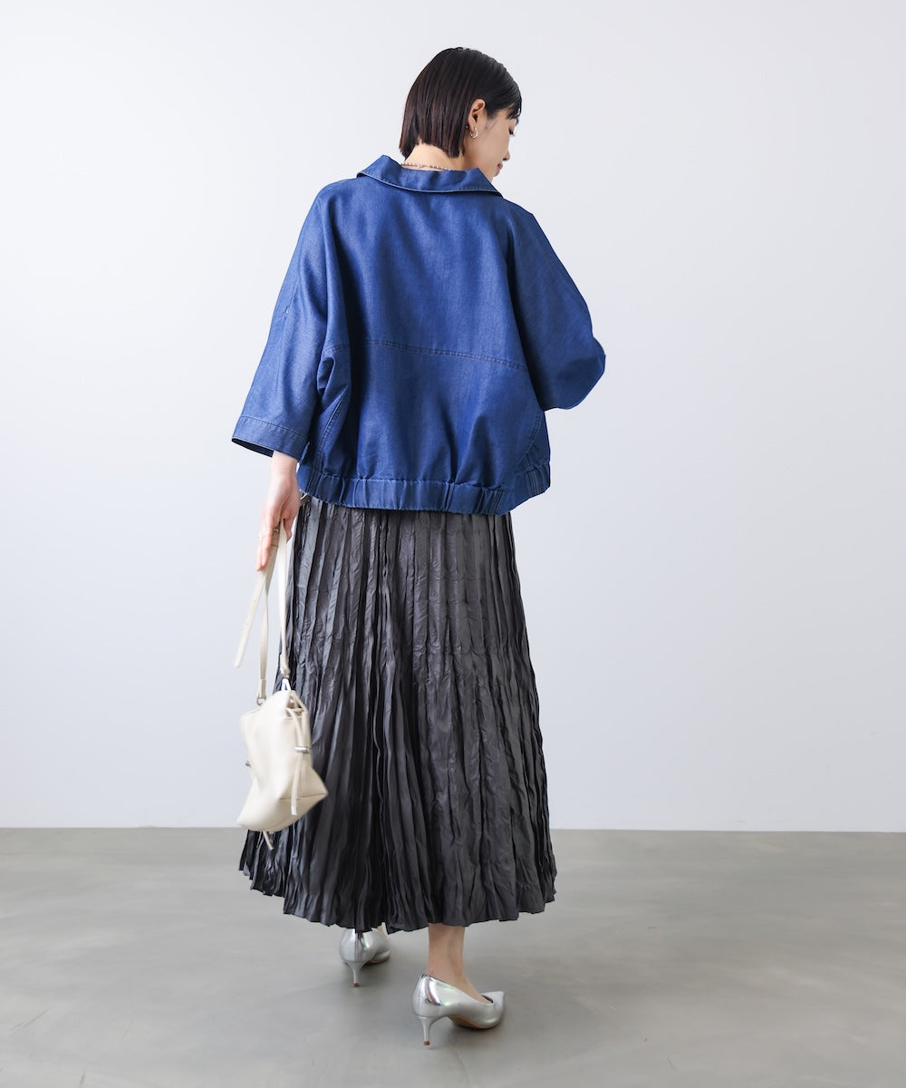 ワッシャーマットサテンスカート