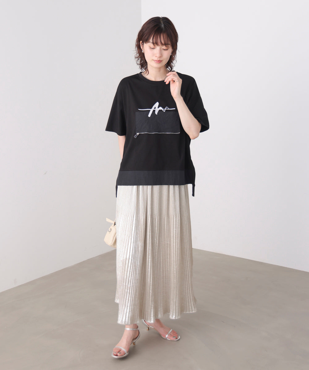箔ワッシャープリーツスカート
