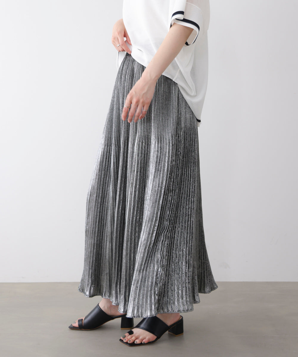 箔ワッシャープリーツスカート