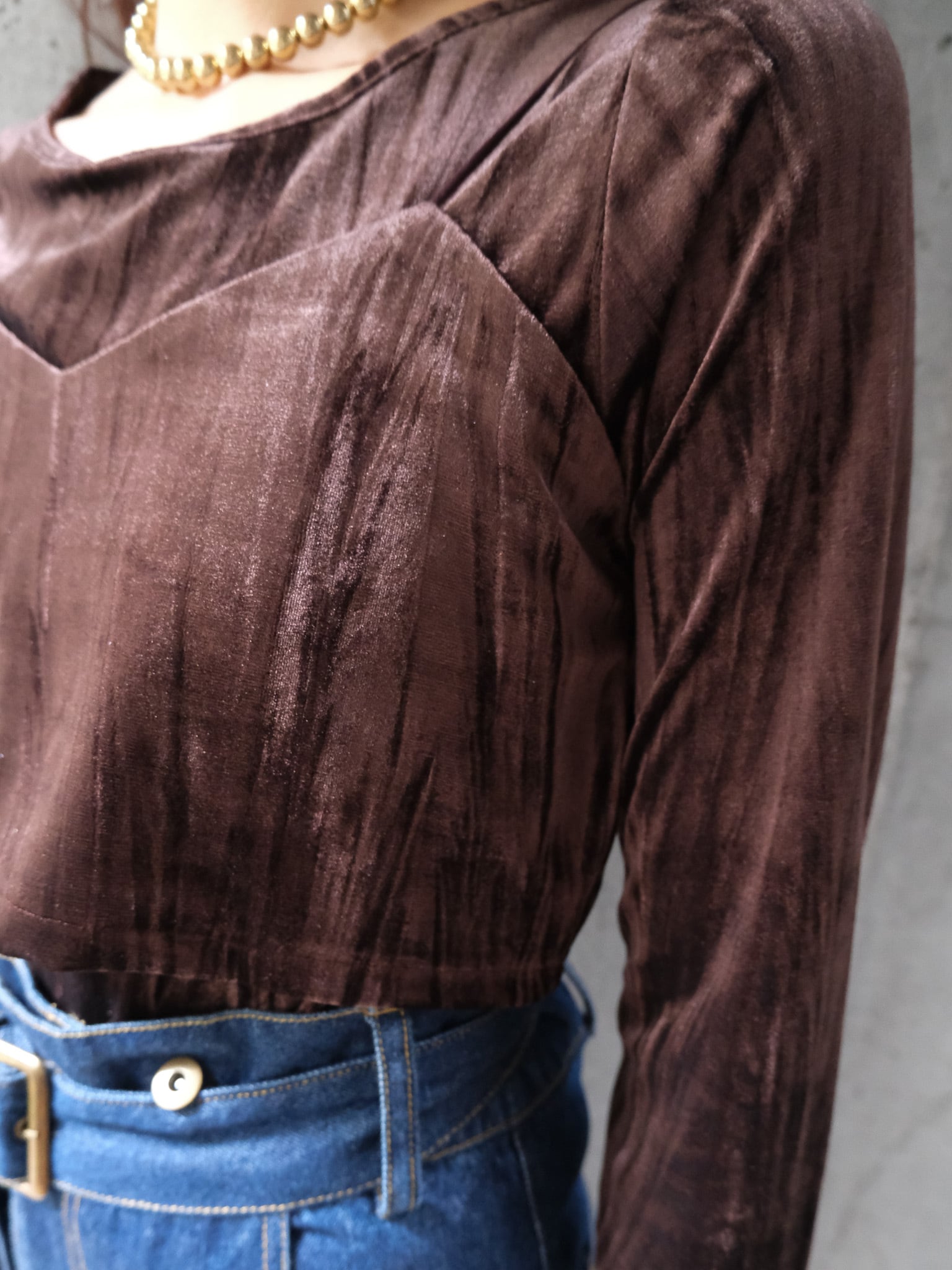 VELVET BUSTIER SET TOPS