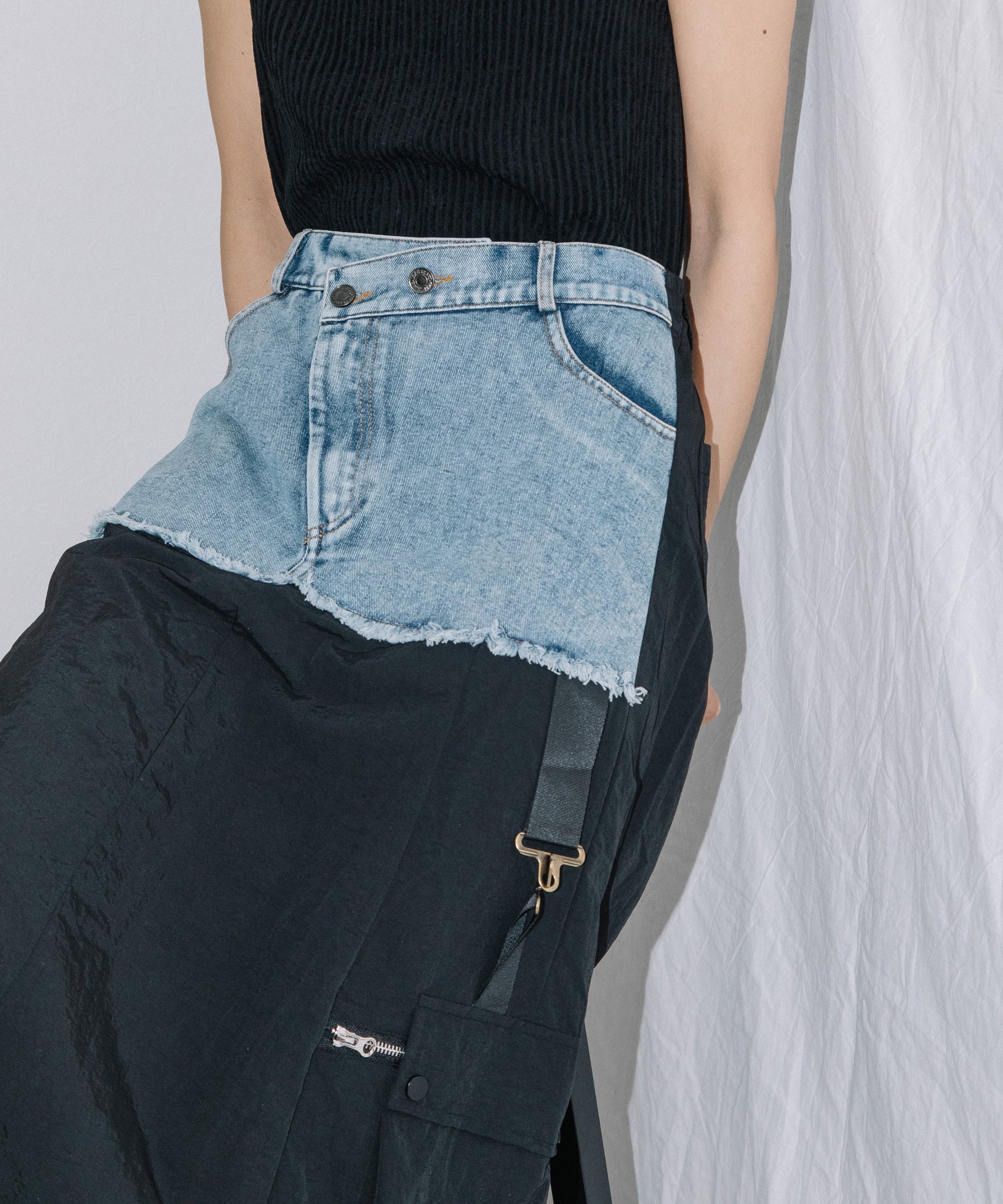 DENIM×MILITARY RM SKIRT