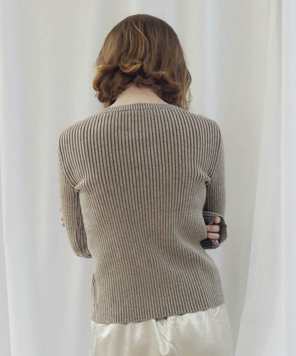 CREW NECK CARDIGAN