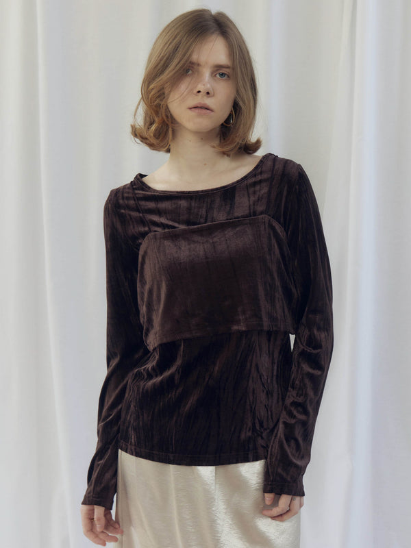 VELVET BUSTIER SET TOPS