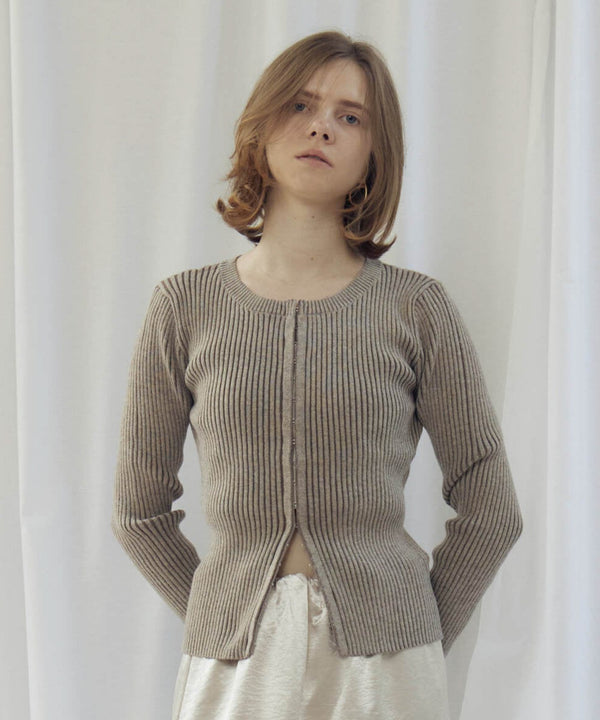 CREW NECK CARDIGAN