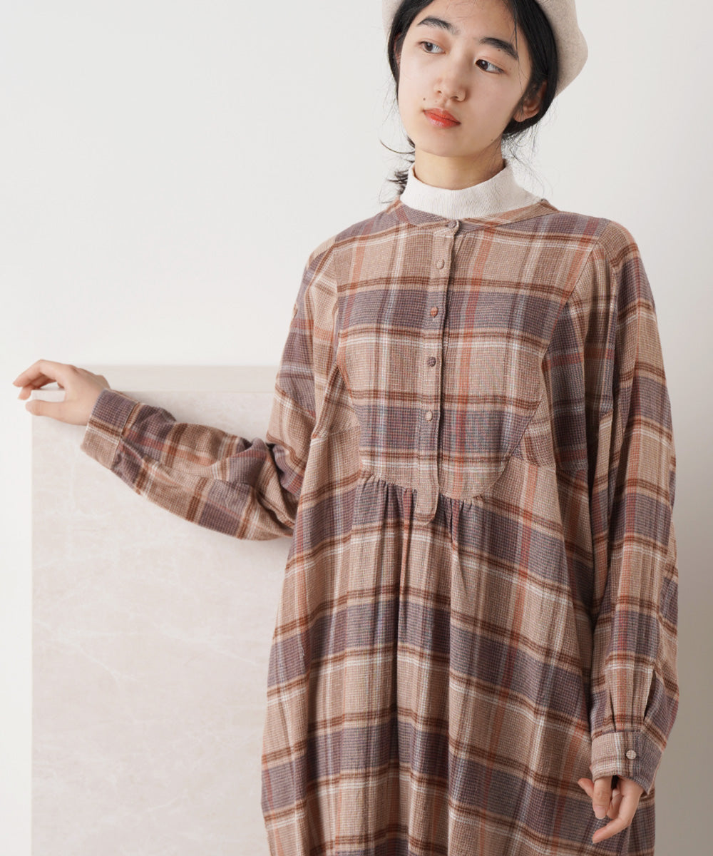 LUPILIEN サンドタッチチェックワンピース