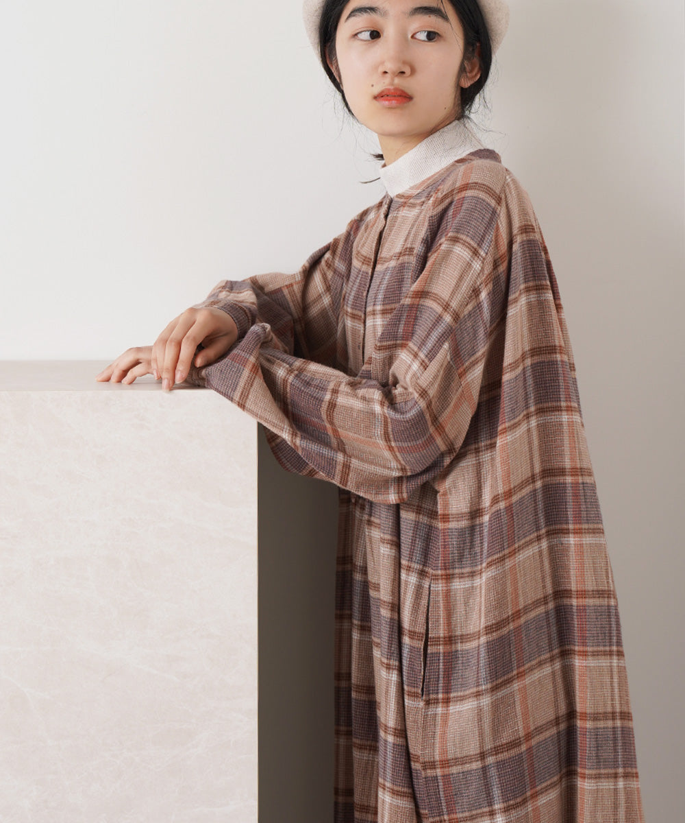LUPILIEN サンドタッチチェックワンピース