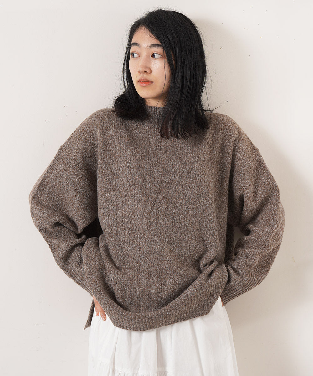 LUPILIEN 鹿の子編みバックスリットタートルチュニック
