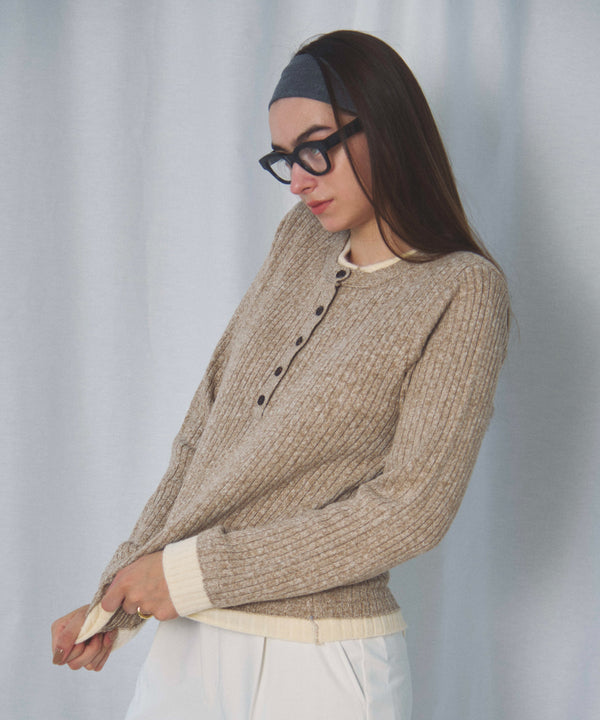 MIX KNIT HENRY NECK PO(ミックスニットヘンリーネックプルオーバー)
