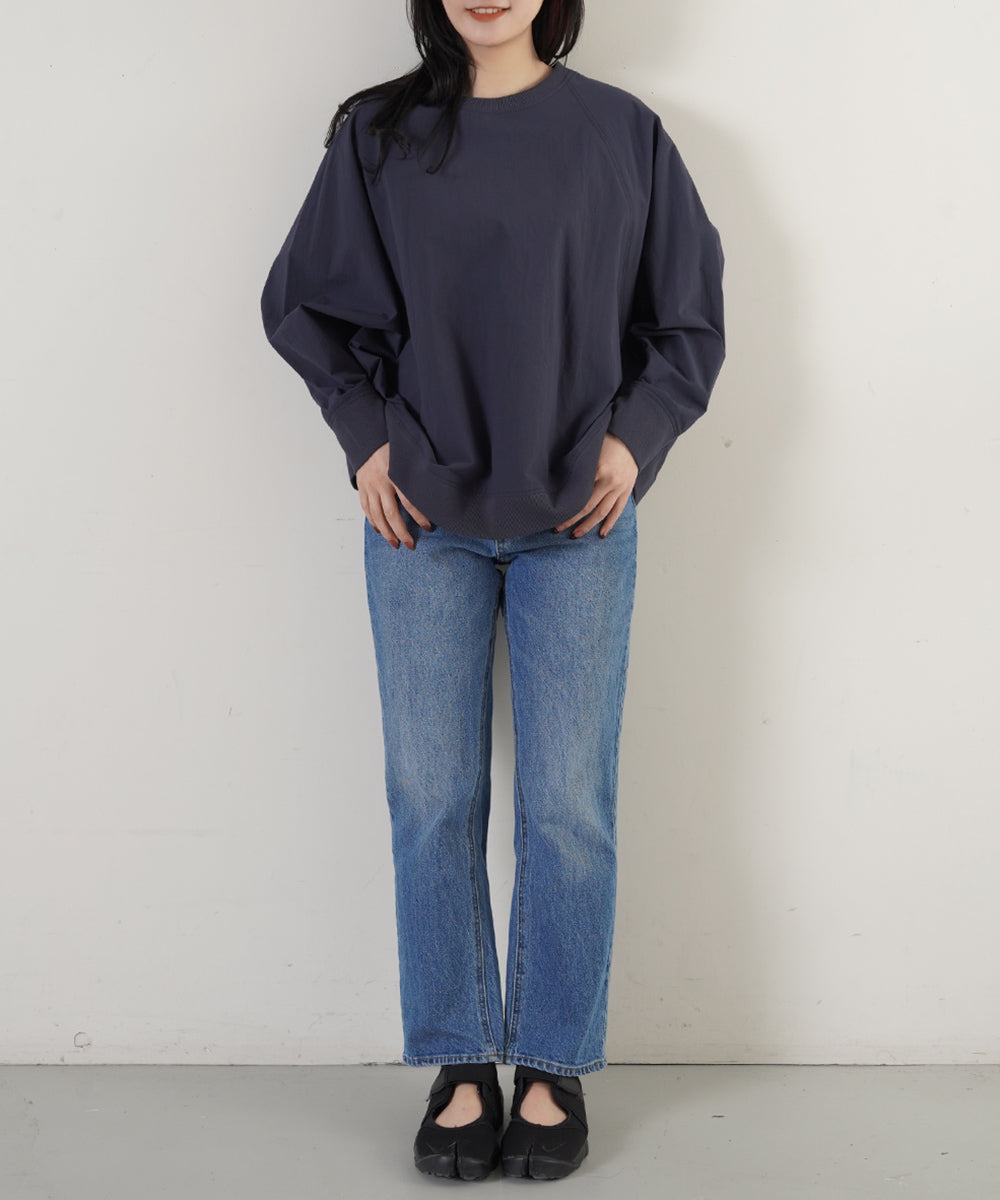 LUPILIEN ワッシャーコットン ラグランプルオーバー