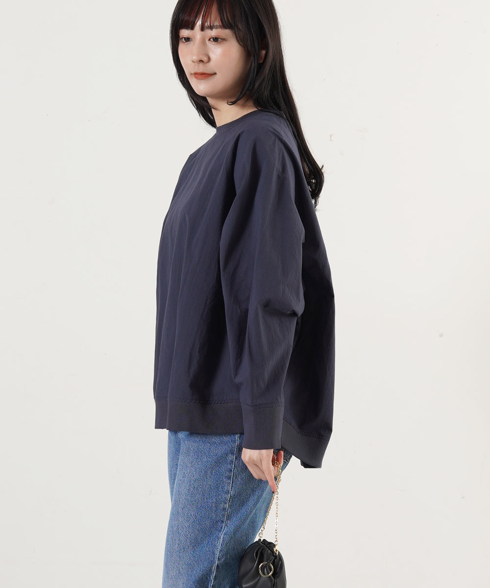 LUPILIEN ワッシャーコットン ラグランプルオーバー